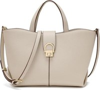Damen Handtasche Leder UmhäNgetasche GroßEs FassungsvermöGen Beige