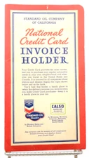 Vintage Standard Oil of California National Credit Card Invoice Holder Very Good