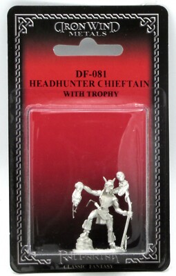 Ral Partha DF-081 Headhunter Chieftain with Trophy (NPC Encounters) Warrior Mage