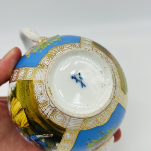 VINTAGE Meissen Teapot Ceramic German Porcelain Painted Floral Victorian Antique - Picture 3 of 17