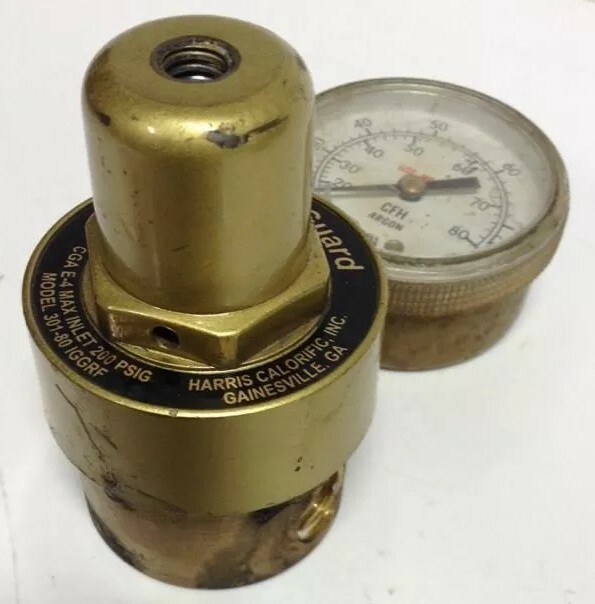 Harris Inert Gas Guard 30180 IGGRF With Gauge (Missing Knob) *Warranty