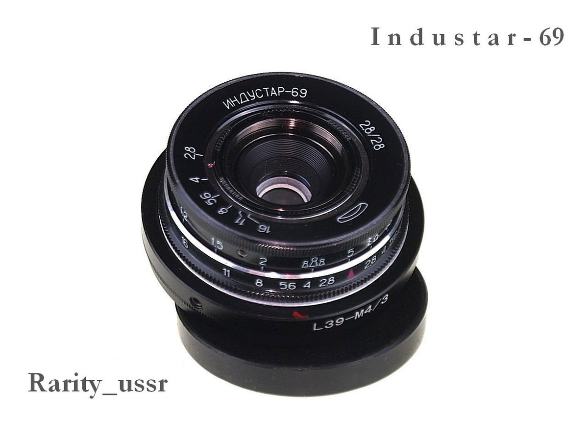 Industar- 69 Soviet macro lens 28mm f 2,8 Mount m39 L39-M4/3