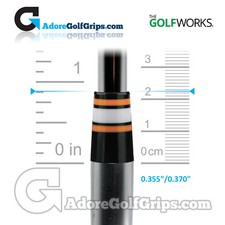 The GolfWorks 8R Designer Ferrules 0.355"-0.370" (22.25mm) - Black/Orange/White