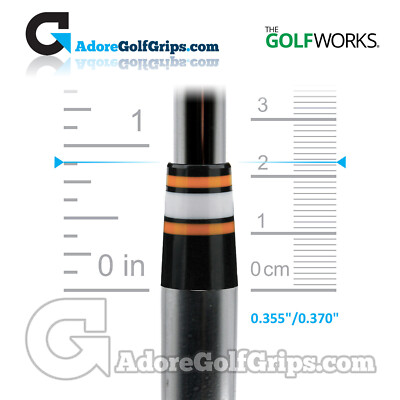 Die GolfWorks 8R Designer Aderendhülsen 0,355''-0,370'' (22,25 mm) - schwarz/orange/weiß