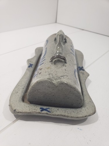 Vintage Rustic Pottery Butter Dish Butter Keeper - Picture 3 of 12