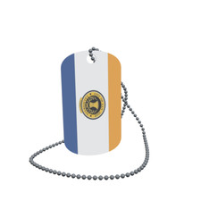 Dog Tag Flag Bunting San Jose City California Dog Tag Aluminium 30 x 50mm