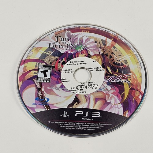 Time and Eternity (Sony PlayStation 3, 2013) PS3 Disc Only