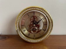 Inserto orologio scheletro vista trasparente meccanismo ingranaggio metallo vintage diametro 148 mm