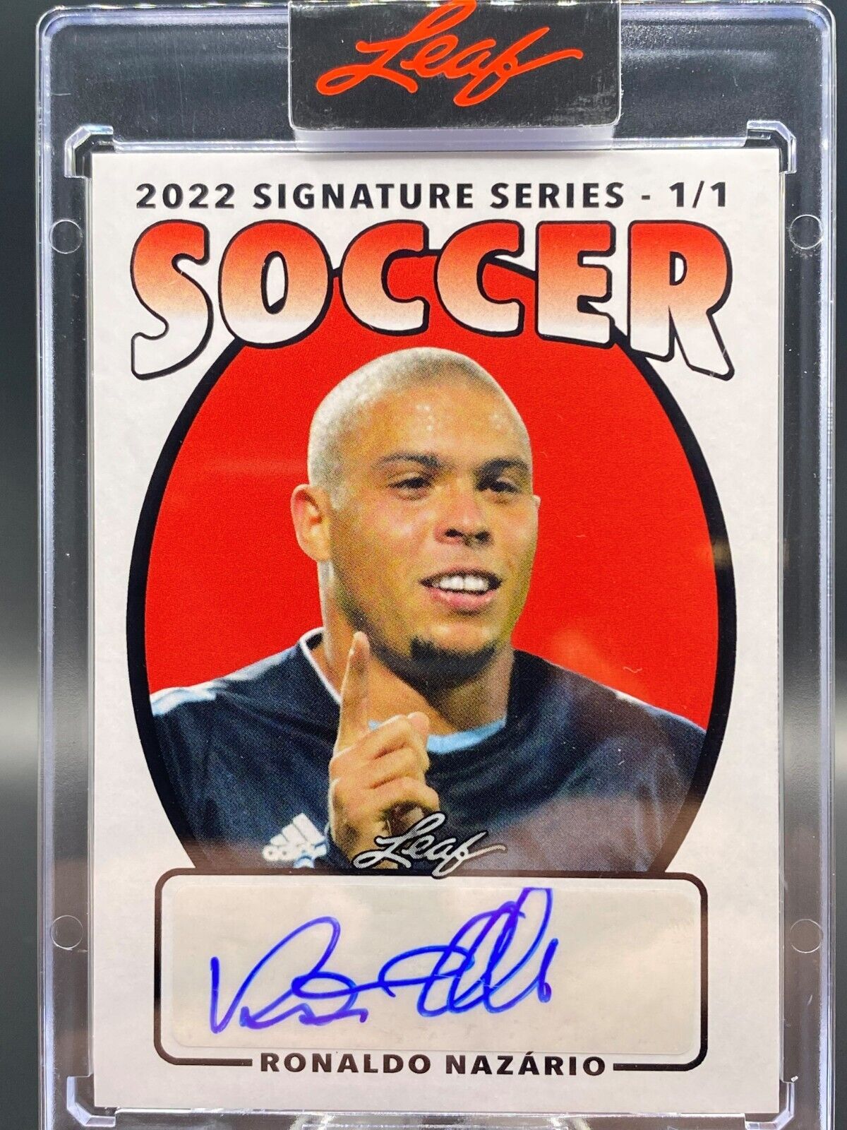 2022 Leaf Signature series Ronaldo Nazario Soccer Auto 1/1