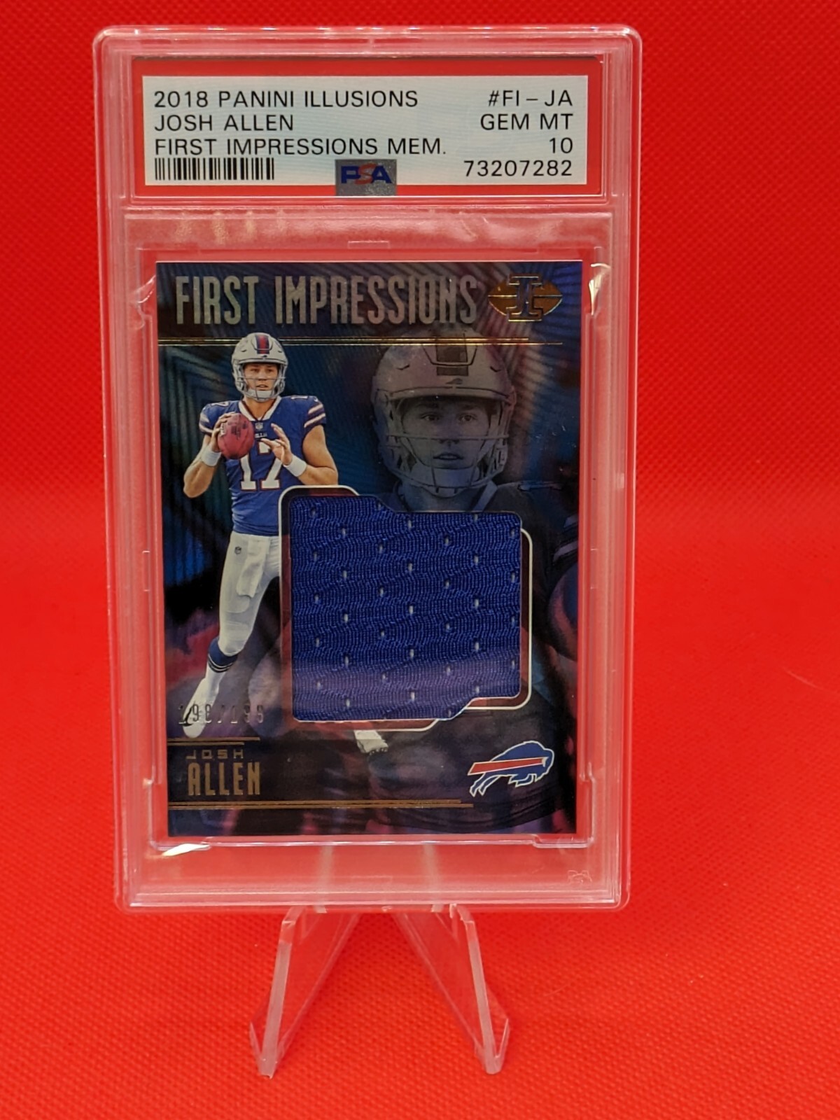 Josh Allen Panini Illusions First Impressions Memorabilia #FIJA Base