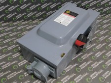 USED Square D HU362WH Non-Fusible Disconnect w/ Receptacle Series F05 60A
