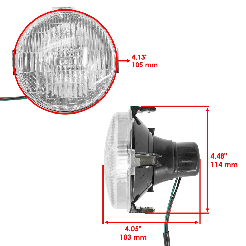 Kit de faros izquierdo y derecho Caltric para Yamaha Rhino 660 YXR660 4X4 2006-2007 Foto 2 de 4