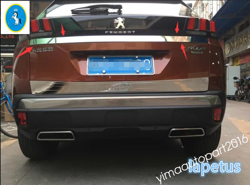 Rear Tailgate Trunk Streamer Trim Kit For Peugeot 3008 GT 2017-2023 Accessories