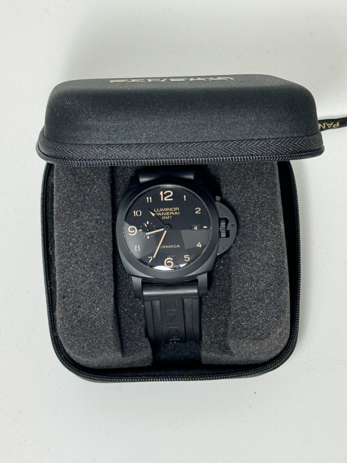 Panerai Luminor Tuttonero 1950 3 Days Limited Edition PAM00438 GMT Wristwatch image 10