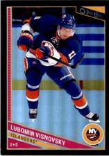 2013-14 O-PEE-CHEE RAINBOW BLACK LUBOMIR VISNOVSKY 084/100 NEW YORK ISLANDERS