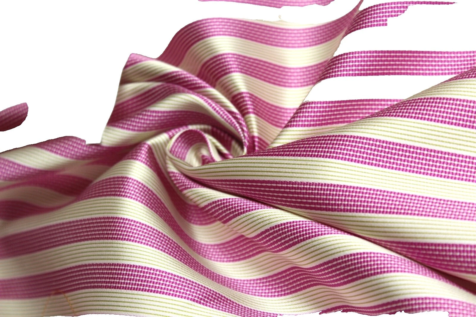 Silk White Striped Craft Fabrics