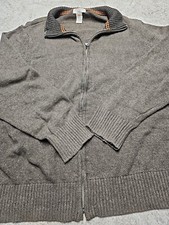 Dockers Men's Olive Green Long Sleeve Zip Up Sweater Size L