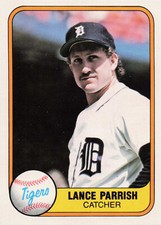 1981 Fleer - Lance Parrish   Detroit Tigers.  Catcher.   #467