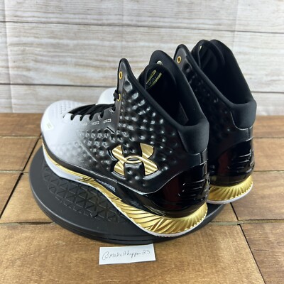 Under Armour Curry 1 Retro 'MVP' White Black Gold 3026051-001 Men