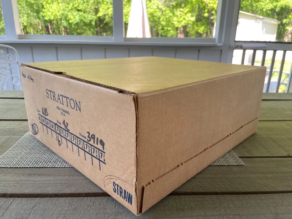 Stratton S42 Self Forming Straw Hat Sheriff State Trooper - Sizes 6 1/2 to 7 7/8 - Image 2 of 4