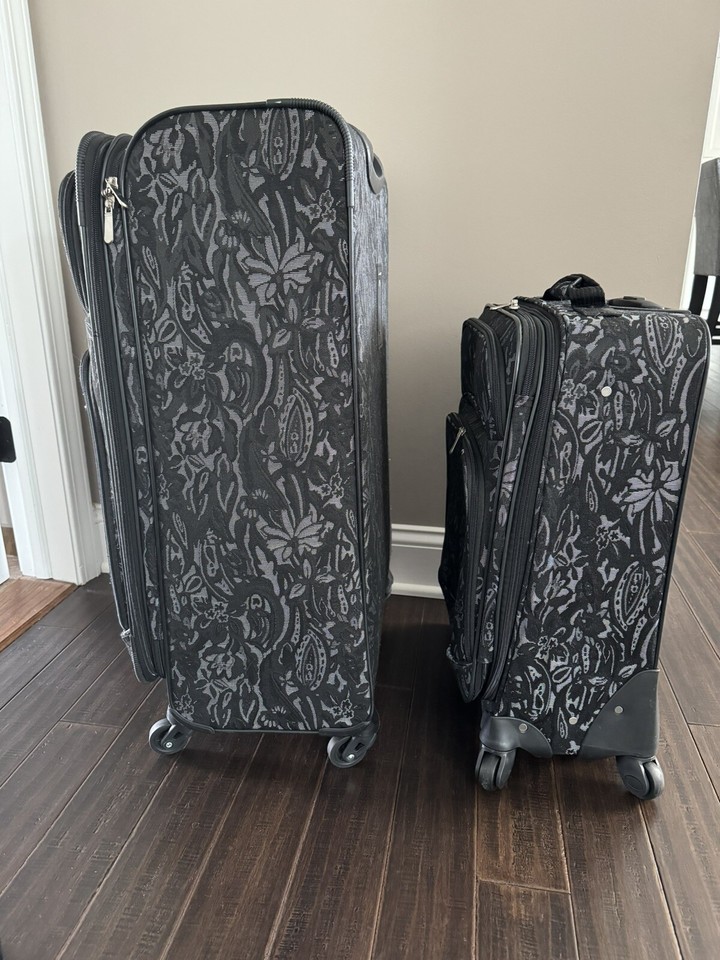 iPack 3Piece Luggage Set Floral Pattern eBay