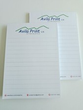 PERSONALISED DESK PAD PLAIN OR RULED BUSINESS NOTEPAD NOTEBOOK JOTTER A6 A5 A4
