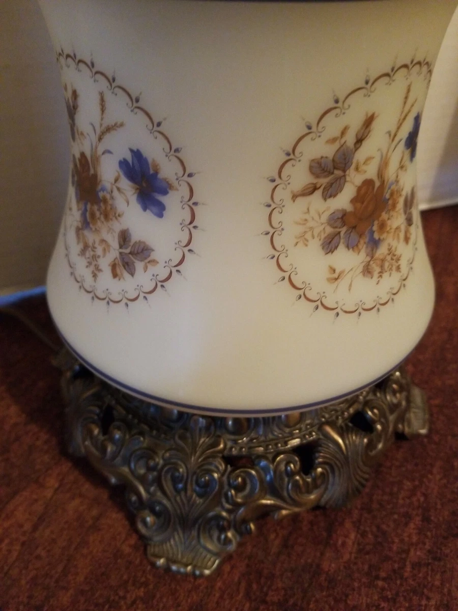 Blue floral 2024 hurricane lamp