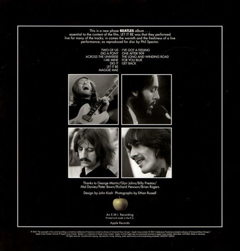 The BEATLES LP Let It Be Remix 180 Gram VINYL Giles Martin Mix REMASTERED SEALED - Picture 3 of 9