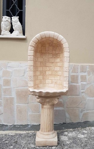 CUPOLA NICCHIA GROTTA CAPPELLA PER STATUE CON COLONNA BASE DA GIARDINO ESTERNO - Foto 19 di 21