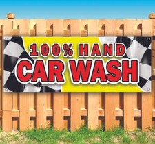 100 HAND CAR WASH Advertising Vinyl Banner Flag Sign Many Sizes USA