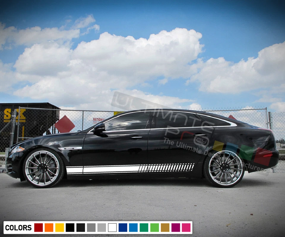 Calcomanía adhesiva rayas de puertas laterales para Jaguar XJ Vent Sport Super Car techo corredizo capó Foto 4 de 4