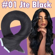 CLEARANCE 60PCS Tape In Hair Extensions Real Remy Human Hair Skin Weft Thick Icy