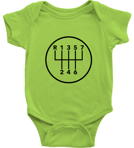 7 Speed Manual Transmission Gears Toddler Kids Tee Youth T-Shirt Baby Bodysuit - Picture 6 of 32