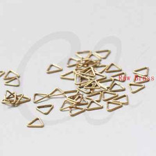 200 Pieces Raw Brass Opened Triangle Jump Rings - 6x0.7mm (3320C)