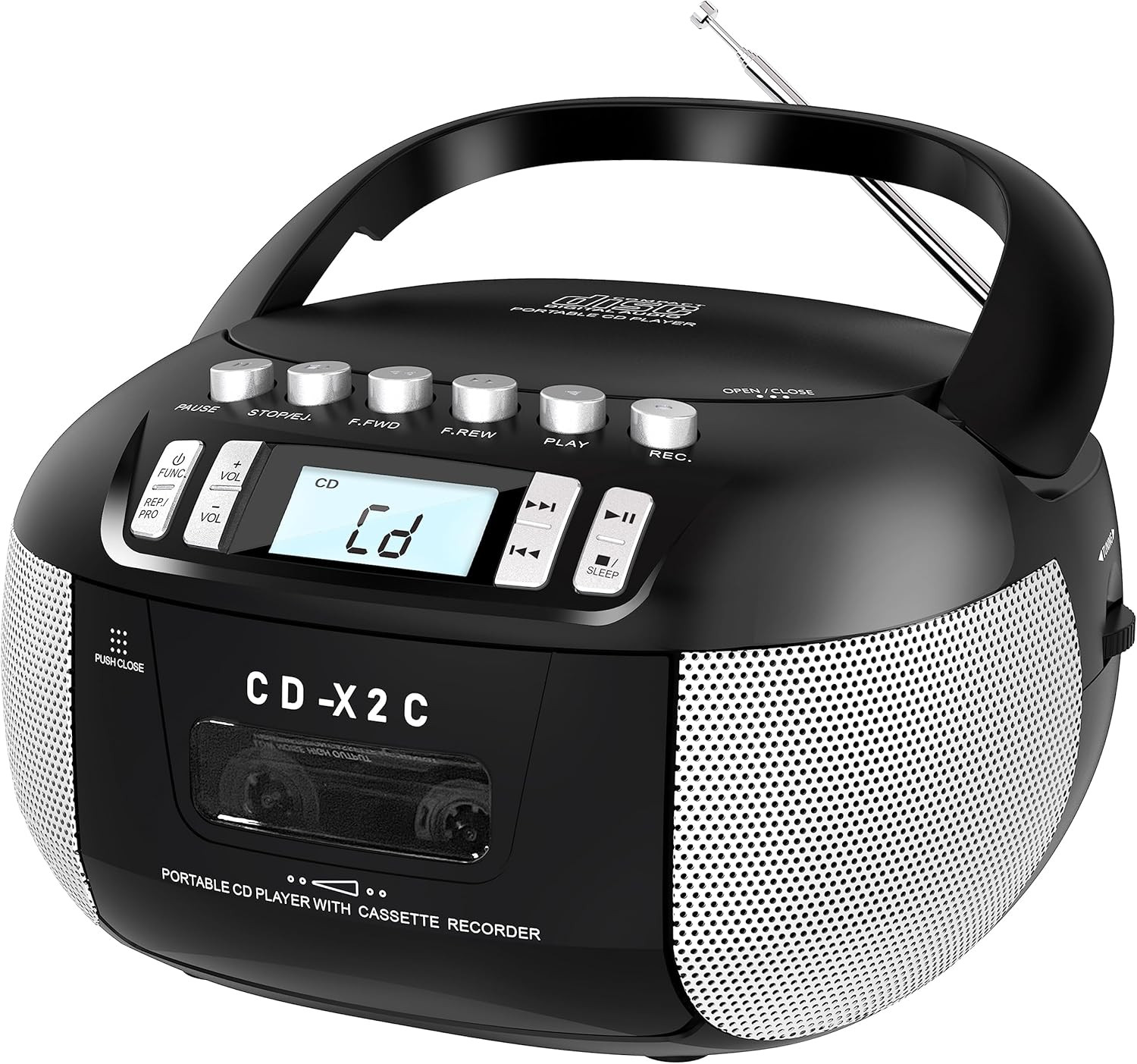 Combo, Boombox Cd Player Portable With Am/fm Radio, Tape