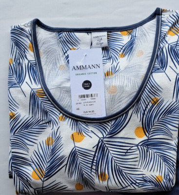 AMMANN Damenmode Nachthemd kurz Größe 42 creme beige Bio GOTS 208834 ärmellos