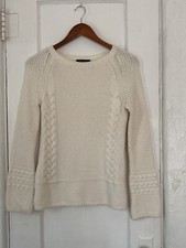 Ann Taylor Petite Knit Cream/Ivory Sweater XSP