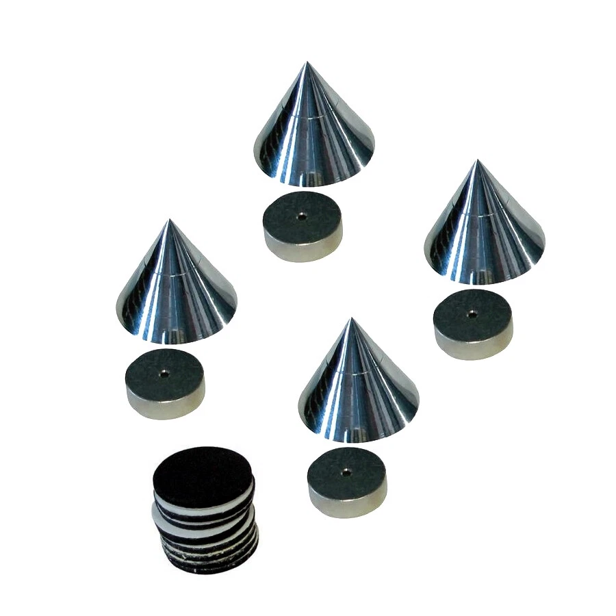 Dynavox 4er Set Absorber Spikes Noisekiller Boxenfüße Chrom - Bild 1 von 2