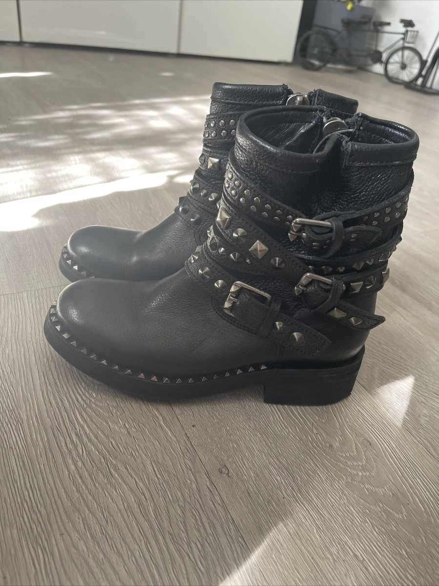 Studded leather biker boots 2025 Studded leather biker boots 2025