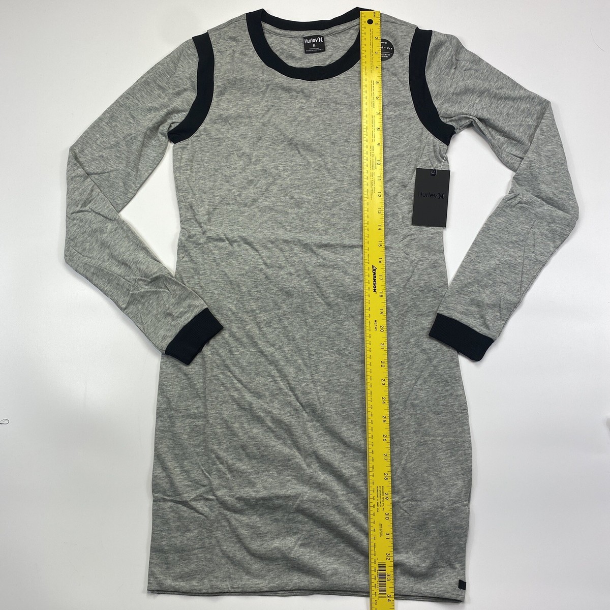 hurley dri fit dress Hurley Dri-FIT Women's Long-Sleeve Dress Size M (Grey) CT1219-063