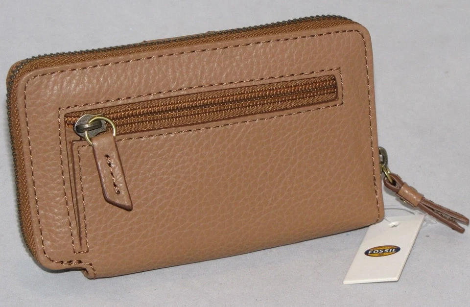 Fossil Mimi Cartera Multifunción Marrón Flor Aplique SWL1076914 NUEVO CON ETIQUETAS Foto 2 de 3