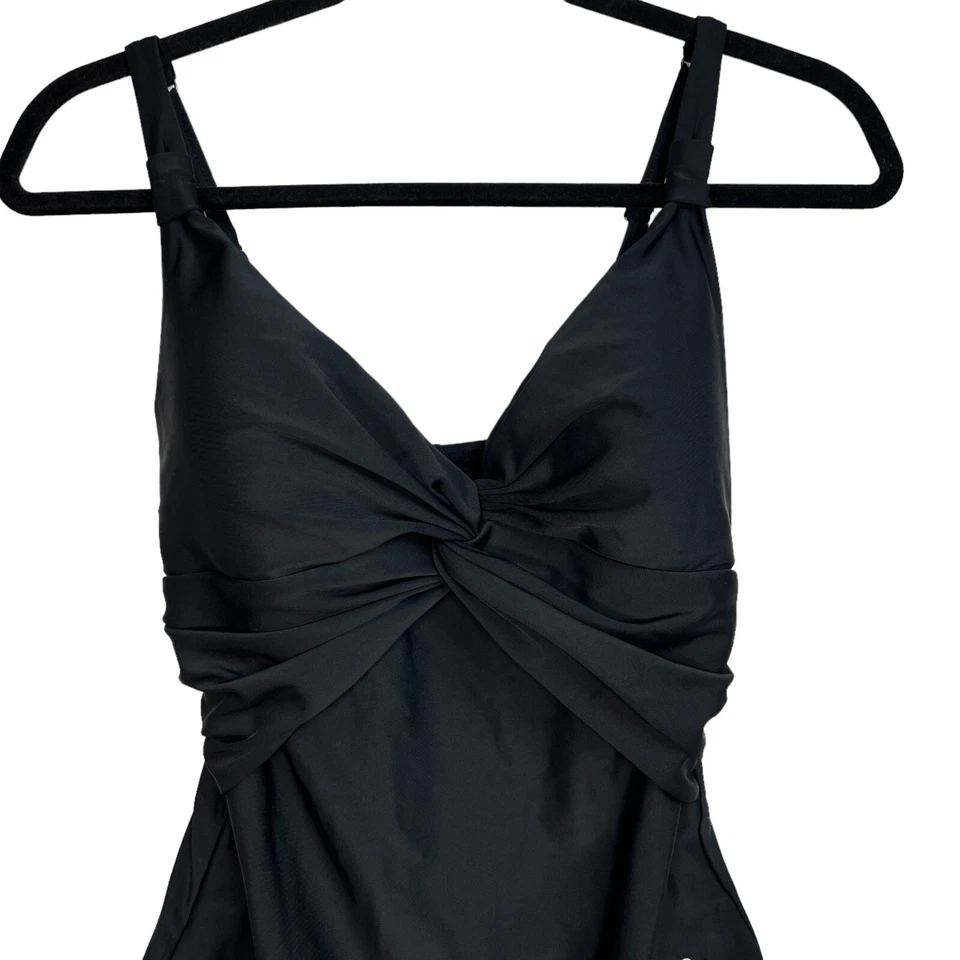 Disney Parks Black Mickey Mouse Adjustable Strap One Piece Swimsuit Size S - Image 2 of 4