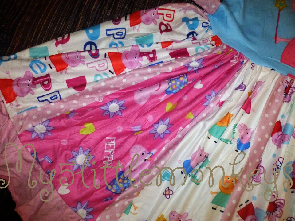NUEVO Vestido Boutique Peppa Pig Niñas Sin Mangas Volantes Giratorio Foto 3 de 4