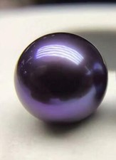 Huge 15mm natural south sea genuine purple lavender round loose pearl 522AAA