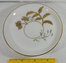 Limoges France Depose Hand-Painted Plate L.A. 1880s-1890s Gold Trim Floral