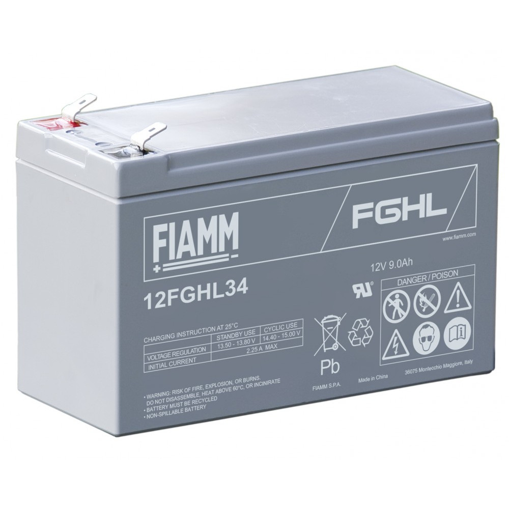 Batteria 12V 9Ah 12FGHL34 per UPS - Mai più blackout nel tuo studio