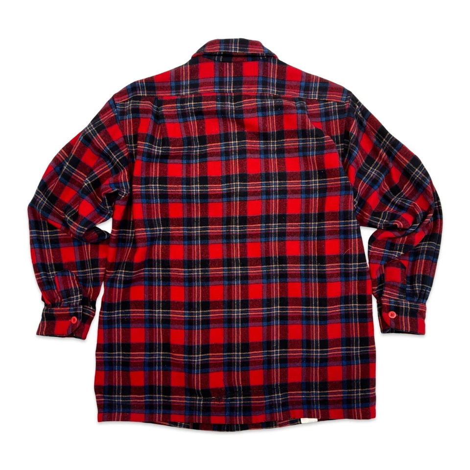 VTG USA PENDLETON WOOL SHIRT CHECK PLAID ROCKABILLY HOT ROD S 36” - Image 2 of 4