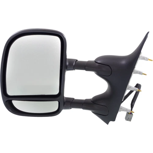 Fits 09-14 FD E-SERIES POWER MIRROR TEXTURED BLACK W/DOUBLE SWING-TELESCOPIC LH