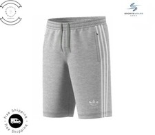 Adidas Mens Cotton Shorts Originals 3 Stripes Outline Casual Summer Fleece Short