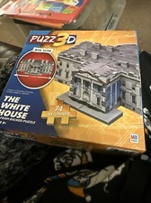 Milton Bradley Puzz 3D The White House 74 Pieces for Beginner - New  